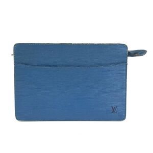 Louis Vuitton Bag Clutch EPI Blue M52525 SR0997 Authentic
